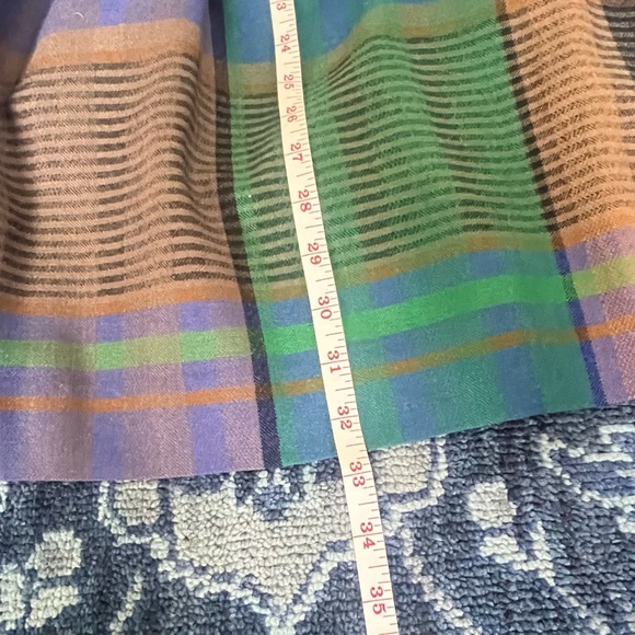 Vintage 80s Liz Claiborne pleated plaid 100% wool A-line skirt - Picture 9 of 9